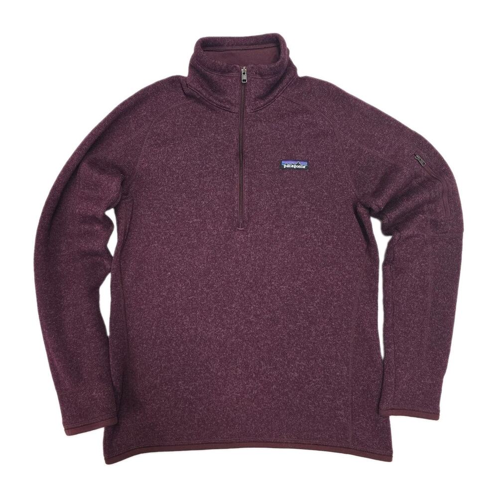 Patagonia Better Sweater Womens M 1/4 Zip Fleece Pullover Dark Currant Hiking